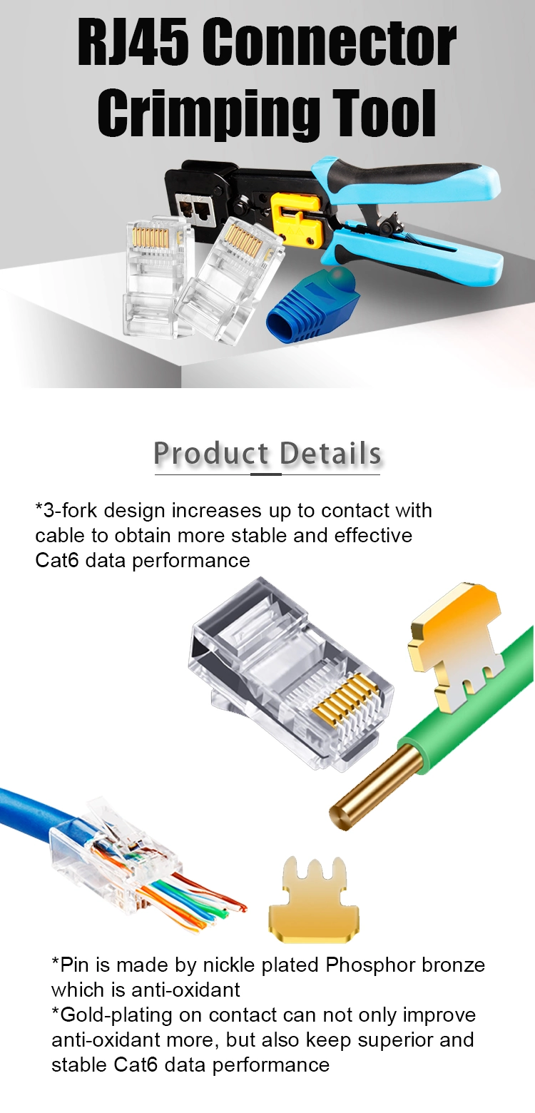 Gcabling CAT6 UTP RJ45 Plug Monoprice Professional Networking Tool Kit LAN Networking Crimping Tool
