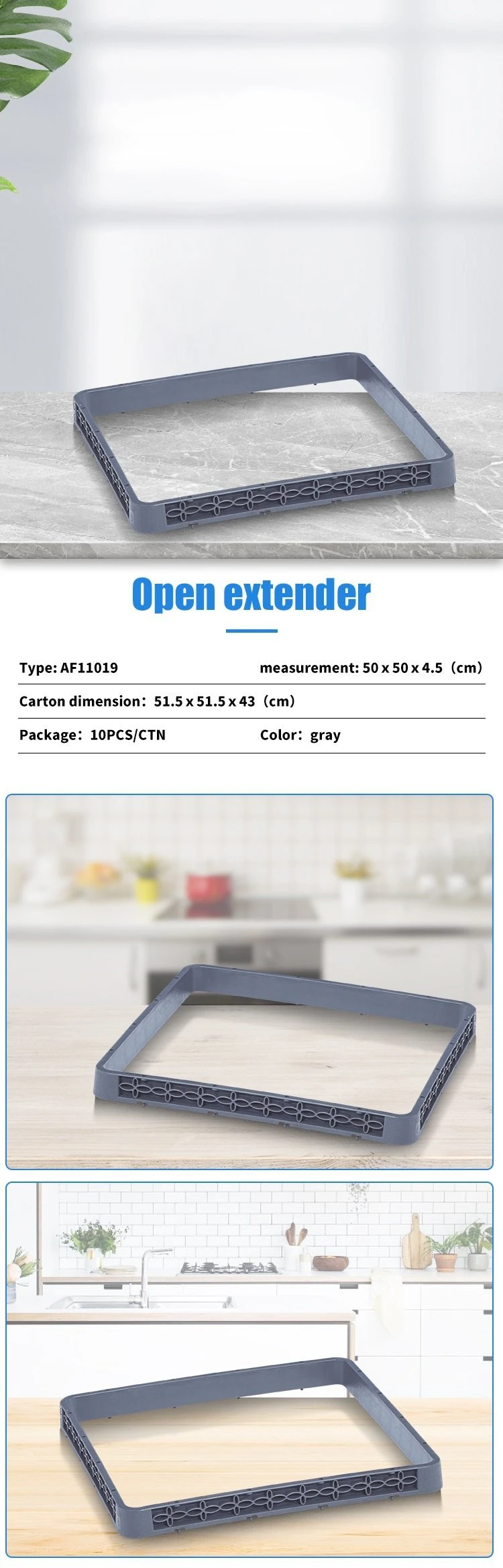 Plastic Open Extender for 9, 25, 36, 49-Compartments Glass Rack