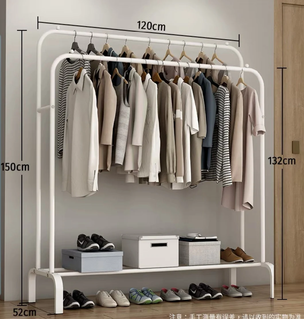 Custom Clothing Rack with Adjustable Shelves Open Bedroom Simple Storage Metal Closet for Hanging Wardrobe