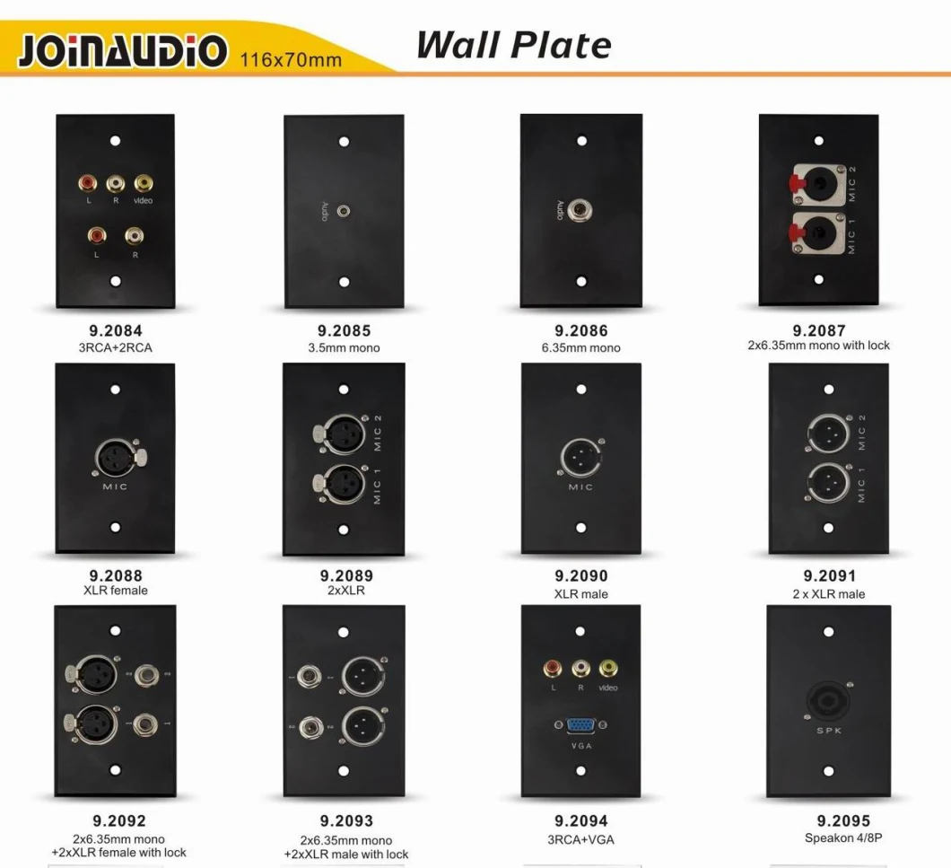 120 Aluminum AV Wall Socket Face Plate (9.2084)